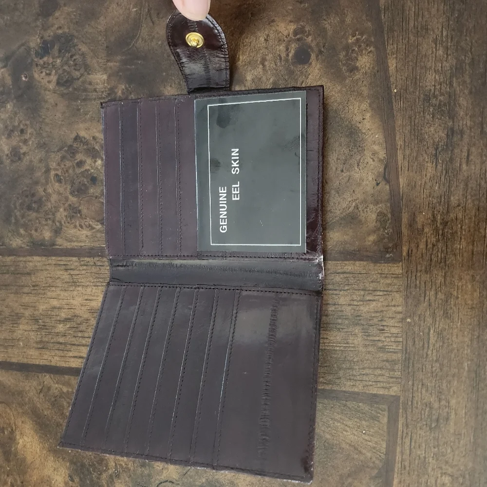 Genuine eel leather wallet NEW